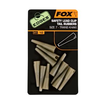 Ochraniacze do bezpiecznych klipsów Fox International Edges Size 7 Lead Clip Tail Rubbers 10 szt. trans khaki