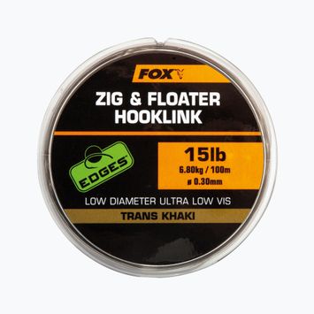 Żyłka Fox International Zig and Floater Hooklink 100 m trans khaki