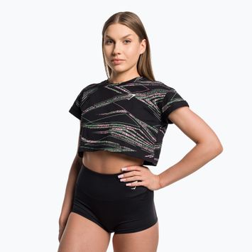 Top treningowy damski Gymshark Zone Graphic Crop black/lime