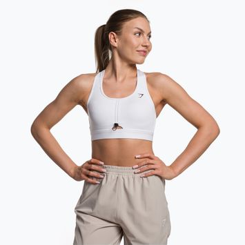 Biustonosz treningowy Gymshark Pulse Sports white