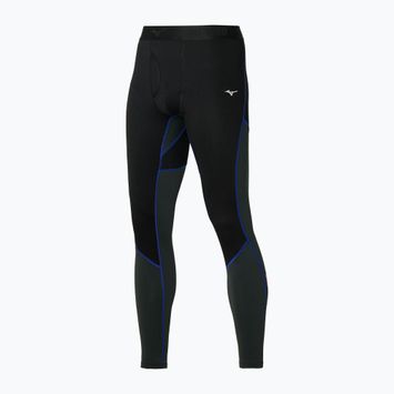 Legginsy do biegania męskie Mizuno Merino WoolLong black/surf blue