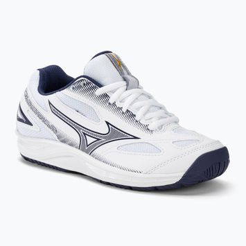 Buty do piłki ręcznej dziecięce Mizuno Stealth Star 2 Jr white/blueribbon/mpgold