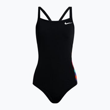 Strój pływacki jednoczęściowy damski Nike Multiple Print Racerback Splice One black
