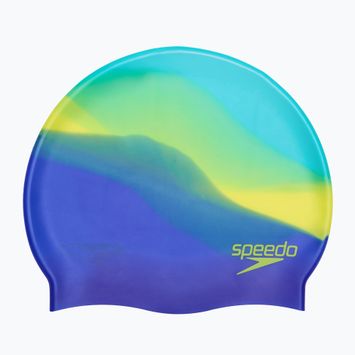 Czepek pływacki dziecięcy Speedo Multi Colour Silicone Junior fluo artic/true cobalt/lemon drizzle