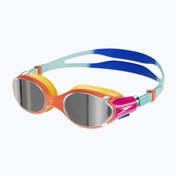 Okulary do pływania dziecięce Speedo Biofuse 2.0 Mirror cobalt pop/marine blue/volcanic orange