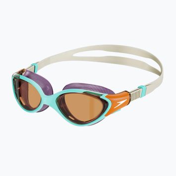 Okulary do pływania damskie Speedo Biofuse 2.0 pale tan/pumpkin spice/marine blue