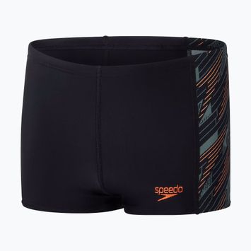 Bokserki pływackie dziecięce Speedo HyperBoom Panel Aquashort black/country green/nectarine