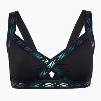 Góra od stroju pływackiego Speedo Solid Logo Elastic Cross Front Top anthracite