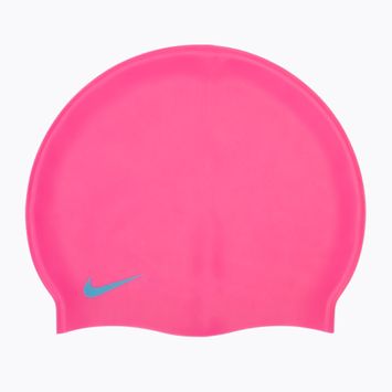 Czepek pływacki dziecięcy Nike Solid Silicone pink spell
