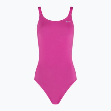 Strój pływacki jednoczęściowy damski Nike Hydrastrong Solid Fastback fire pink