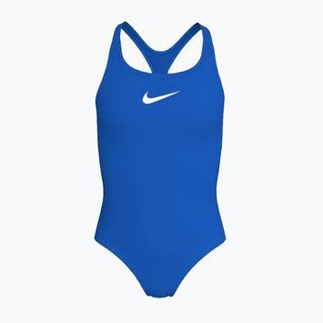 Strój pływacki jednoczęściowy dziecięcy Nike Essential Racerback blue crystal
