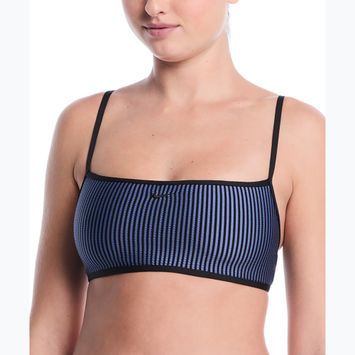 Góra od stroju pływackiego Nike Ripple Texture Bralette Classic Bikini slate