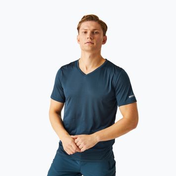Koszulka trekkingowa męska REGATTA Fingal V-Neck moonlight denim
