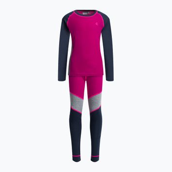 Bielizna termoaktywna dziecięca Color Kids Ski Underwear Colorblock różowo-czarna 740777.5885