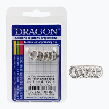 Kółko łącznikowe DRAGON Power Ring srebrne PDF-50-70