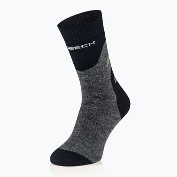 Skarpety męskie Brubeck Trekking Merino grafitowy/khaki