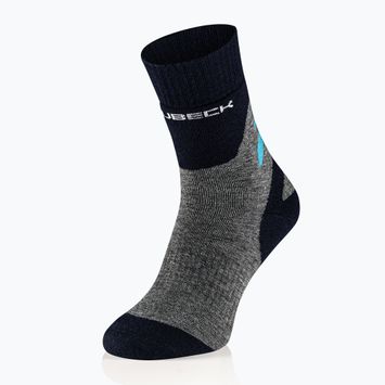 Skarpety damskie Brubeck Trekking Merino szary turkusowy