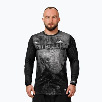 Longsleeve treningowy męski Pitbull Mesh Performance Pro Plus Born in 1989 black