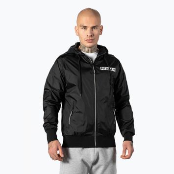 Kurtka męska Pitbull Athletic Logo Hooded Nylon black