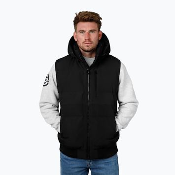 Bezrękawnik męski Pitbull Patton Quilted Hooded black