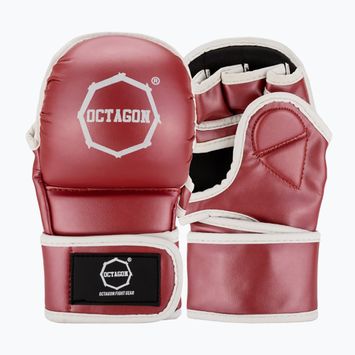 Rękawice grapplingowe Octagon Metallic MMA red