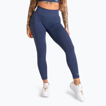 Legginsy treningowe damskie Gym Glamour Push Up 2.0 denim