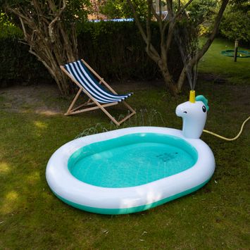 Basen dziecięcy z fontanną AQUASTIC ASP-180U 180 cm biały