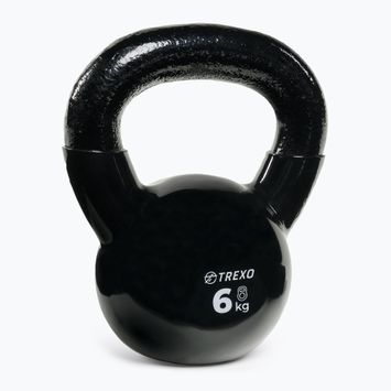 Kettlebell Żeliwny gumowany TREXO VKB06 6 kg