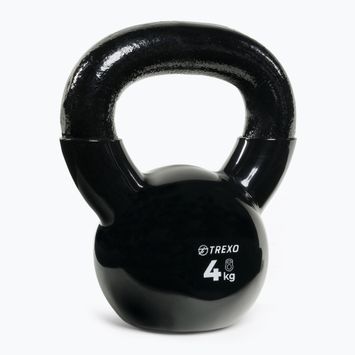 Kettlebell Żeliwny gumowany TREXO VKB04 4 kg