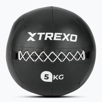 Piłka lekarska TREXO Wall Ball 5 kg czarny