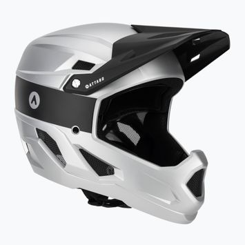 Kask rowerowy ATTABO State 1.0 full face srebrny
