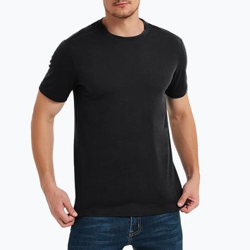 Koszulka termoaktywna męska WOOLCANO Merino 100% TEE0546 czarny