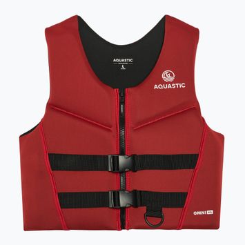 Kamizelka asekuracyjna AQUASTIC Omni 50N neoprenowa czerwony