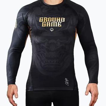Rashguard longsleeve męski Ground Game Oni Samurai czarny/złoty