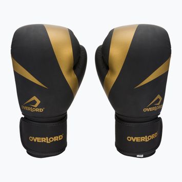 Rękawice bokserskie Overlord Riven czarno-złote 100007