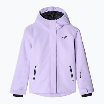 Kurtka snowboardowa dziecięca 4F F549 light violet