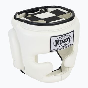 Kask bokserski WINDY Genuine Leather white