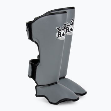 Ochraniacze piszczeli i stóp RAJA BOXING Lightweight Shin Guards Semi Leather grey