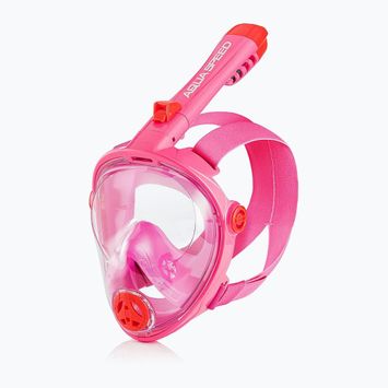 Maska pełnotwarzowa do snorkelingu dziecięca AQUA-SPEED Spectra 2.0 Kid różowa 7081