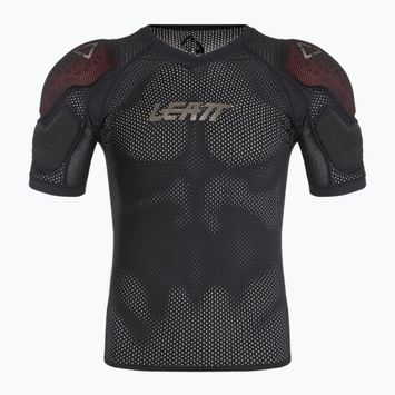 Koszulka rowerowa z ochraniaczami męska Leatt 3DF AirFit Lite Evo Sholder black