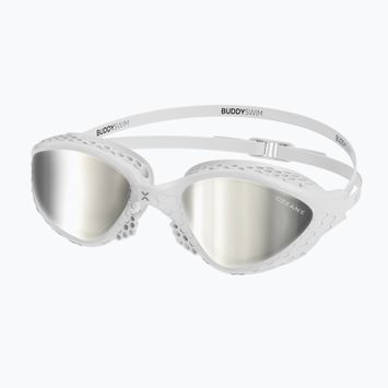 Okulary do pływania BuddySwim OzeanX Mirror white/silver