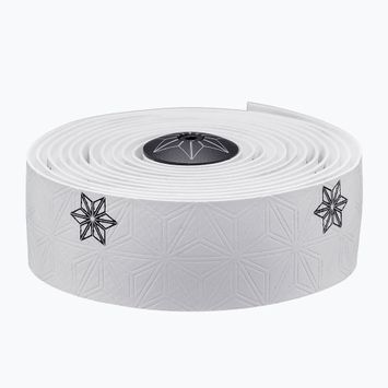 Owijka na kierownicę SUPACAZ Super Sticky Kush Galaxy white tape/black print/ano black plugs