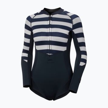 Pianka do pływania damska Helly Hansen Waterwear Long Sleeve Spring Wetsuit navy stripe