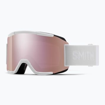 Gogle narciarskie Smith Squad white vapor/chromapop everyday rose gold mirror/yellow