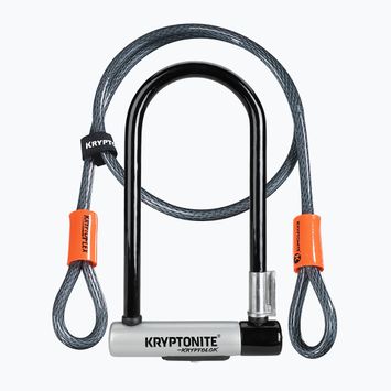 Zapięcie rowerowe Kryptonite Kryptolok Standard U-Lock + linka Kryptoflex black/grey
