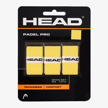 Owijki do rakiet do padla HEAD Padel Pro 3 szt. yellow