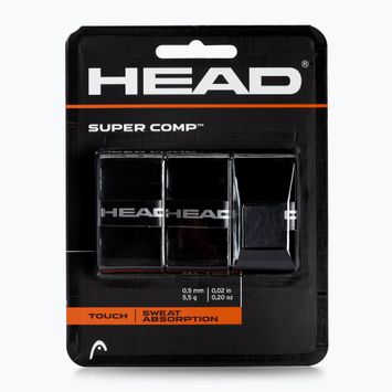 Owijki do rakiet tenisowych HEAD Super Comp 3 szt. black