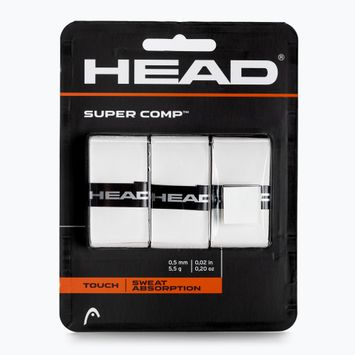 Owijki do rakiet tenisowych HEAD Super Comp 3 szt. white