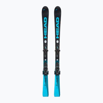 Narty zjazdowe dziecięce HEAD WC e.Race Team SW JRS + wiązania Jrs 7.5 GW CA black/blue