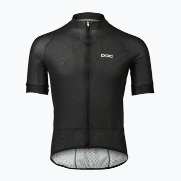 Koszulka rowerowa męska POC Essential Road Logo uranium black/hydrogen white